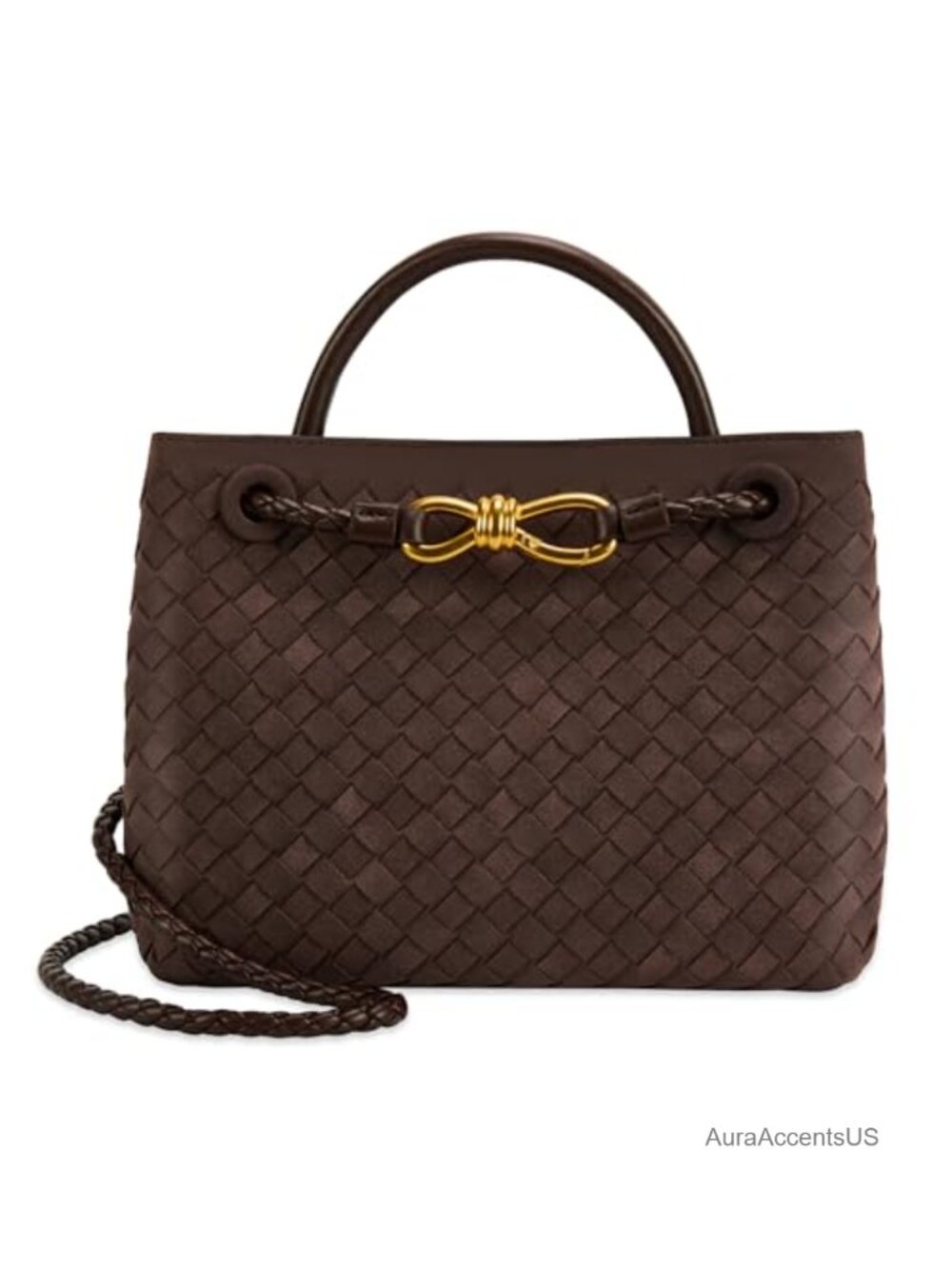 Leather Tote Bag Women Top Handle Shoulder Handbag Satchel Checkered